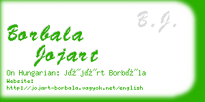 borbala jojart business card